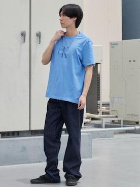 「FRUIT OF THE LOOM（フルーツオブザルーム）のアイテム」を使った、Rooptokyoさん（メンズ・178cm）の夏コーディネート