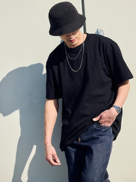 「GILDAN（ギルダン）のアイテム」を使った、Rooptokyoさん（メンズ・178cm）の夏コーディネート