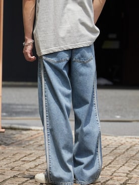 「FRUIT OF THE LOOM（フルーツオブザルーム）のアイテム」を使った、Rooptokyoさん（メンズ・178cm）の夏コーディネート