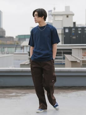 「PRO CLUB （プロクラブ）のアイテム（Tシャツ/カットソー）」を使った、Rooptokyoさん（メンズ・178cm）の夏コーディネート