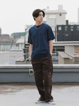 「PRO CLUB （プロクラブ）のアイテム（Tシャツ/カットソー）」を使った、Rooptokyoさん（メンズ・178cm）の夏コーディネート