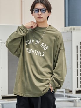 「FOG ESSENTIALS（エフオージーエッセンシャルズ）のアイテム（トップス）」を使った、Rooptokyoさん（メンズ・178cm）の夏コーディネート