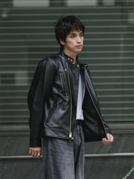 「Schott(ショット)のアイテム(ジャケット/アウター)」を使った、Rooptokyoさん(メンズ・178cm)の秋コーディネート