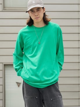 「GILDAN（ギルダン）のアイテム」を使った、Rooptokyoさん（メンズ・178cm）の夏コーディネート