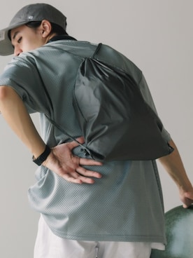「ROOPTOKYO（ループトウキョウ）のbagbase Premium gymsac ジムサック ナップサック メンズ 2026年 夏 夏物（エコバッグ/サブバッグ、グレー系）」を使った、Rooptokyoさん（メンズ・178cm）の夏コーディネート