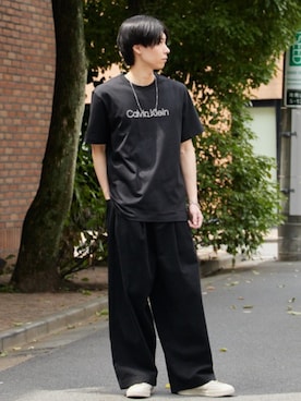 「FRUIT OF THE LOOM（フルーツオブザルーム）のアイテム」を使った、Rooptokyoさん（メンズ・178cm）の夏コーディネート