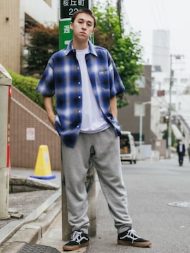 「Cal Top（キャルトップ）のアイテム」を使った、Rooptokyoさん（メンズ・178cm）の秋コーディネート