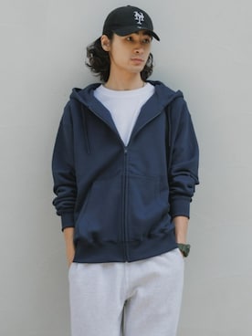 「HANES（ヘインズ）のHanes/ヘインズ RIB S/S CREW TEE BEEFY リブTシャツ 2026年 夏 夏服（Tシャツ/カットソー、ホワイト系）」を使った、Rooptokyoさん（メンズ・178cm）の夏コーディネート