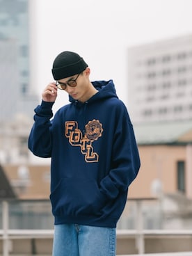 「FRUIT OF THE LOOM（フルーツオブザルーム）のアイテム」を使った、Rooptokyoさん（メンズ・178cm）の秋コーディネート