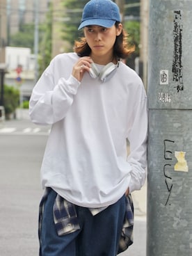 「GILDAN（ギルダン）のアイテム」を使った、Rooptokyoさん（メンズ・178cm）の夏コーディネート
