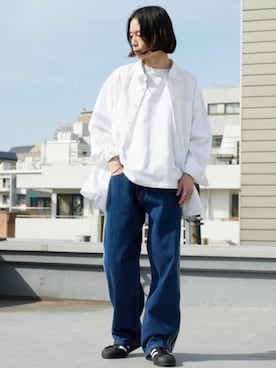「GILDAN（ギルダン）のアイテム」を使った、Rooptokyoさん（メンズ・178cm）の夏コーディネート