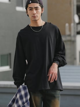 「GILDAN（ギルダン）のアイテム」を使った、Rooptokyoさん（メンズ・178cm）の夏コーディネート