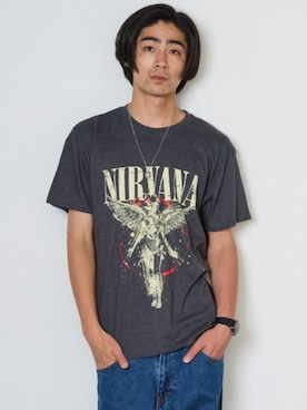 「NIRVANA（ニルヴァーナ）のアイテム（Tシャツ/カットソー）」を使った、Rooptokyoさん（メンズ・178cm）の夏コーディネート