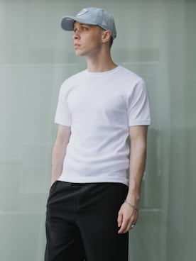 「HANES（ヘインズ）のHanes/ヘインズ 2P Pack A-Shirt 2枚入りパック リブタンクトップ 2026年 夏 夏服（タンクトップ、ホワイト系）」を使った、Rooptokyoさん（メンズ・178cm）の夏コーディネート