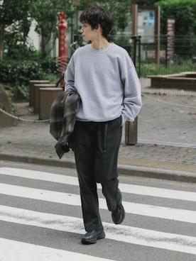 「Gramicci（グラミチ）のGramicci/グラミチ REGULAR FIT PANT レギュラーシルエット フィットパンツ 2026年春夏（チノパンツ、ブラック系）」を使った、Rooptokyoさん（メンズ・178cm）の春コーディネート