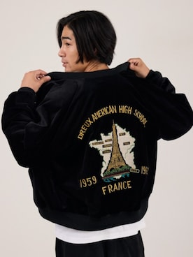 「GILDAN（ギルダン）の【ROOPTOKYO】GILDAN ６oz クルーネック 袖リブ ロングスリーブTee /ロンT 無地カットソー オーバーサイズ 2026年 夏 夏服（Tシャツ/カットソー、ホワイト系）」を使った、Rooptokyoさん（メンズ・178cm）の秋コーディネート