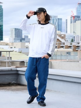 「ROOPTOKYO（ループトウキョウ）のラインストーンジャストフィットテレコタンクトップ メンズ レディース  秋服 2026年秋冬（タンクトップ）」を使った、Rooptokyoさん（メンズ・178cm）の秋コーディネート