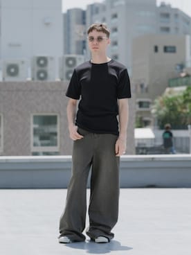 「HANES（ヘインズ）のHanes/ヘインズ 2P Pack A-Shirt 2枚入りパック リブタンクトップ 2026年 夏 夏服（タンクトップ、ホワイト系）」を使った、Rooptokyoさん（メンズ・178cm）の夏コーディネート