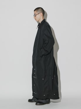 「アイテム（ステンカラーコート、ブラック系）」を使った、Rooptokyoさん（メンズ・178cm）の秋コーディネート