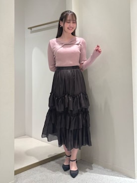 「ティアードスカート」｜ASTORIA ODIER（アストリア オディール）さん（レディース・159cm）の冬コーディネート