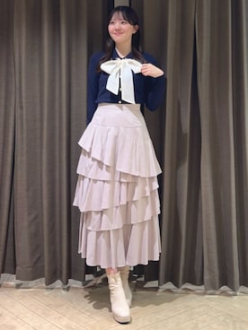 「ティアードスカート」｜ASTORIA ODIER（アストリア オディール）さん（レディース・168cm）の冬コーディネート