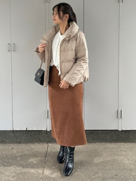 「TRUDEA（トルディア）のアイテム」を使った、ASTORIA ODIER（アストリア オディール）さん（レディース・160cm）の冬コーディネート