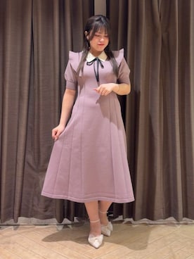 「ASTORIA ODIER（アストリアオディール）のリボンセパレートパンプス（パンプス、ホワイト系）」を使った、ASTORIA ODIER（アストリア オディール）さん（レディース・160cm）の春コーディネート