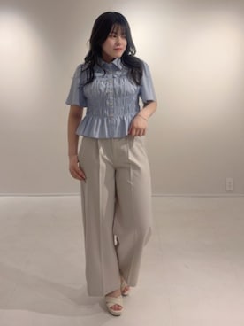 「TRUDEA（トルディア）のアイテム」を使った、ASTORIA ODIER（アストリア オディール）さん（レディース・156cm）の夏コーディネート