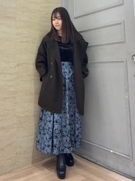 「厚底ブーツ」｜ASTORIA ODIER（アストリア オディール）さん（レディース・149cm）の冬コーディネート