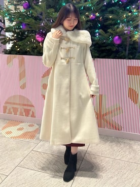 「アイテム（ダッフルコート）」を使った、ASTORIA ODIER（アストリア オディール）さん（レディース・155cm）の冬コーディネート