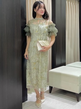 「アイテム（ドレス）」を使った、ASTORIA ODIER（アストリア オディール）さん（レディース・153cm）の秋コーディネート