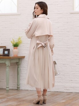「チュール」｜「アイテム（トレンチコート）」を使った、ASTORIA ODIER（アストリア オディール）さん（レディース・161cm）の冬コーディネート