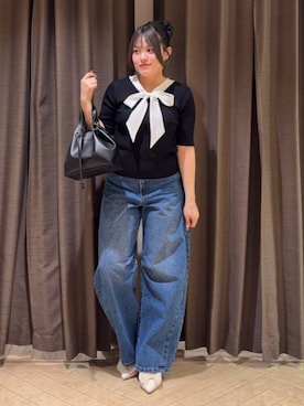 「半袖ニット」｜ASTORIA ODIER（アストリア オディール）さん（レディース・156cm）の春コーディネート