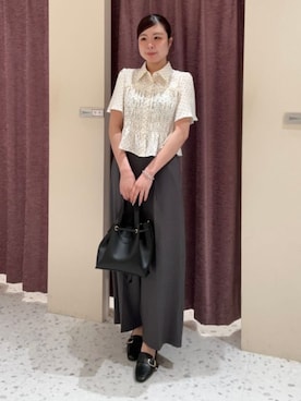 「TRUDEA（トルディア）のアイテム」を使った、ASTORIA ODIER（アストリア オディール）さん（レディース・163cm）の春コーディネート
