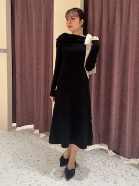 「オフショルダー」｜ASTORIA ODIER（アストリア オディール）さん（レディース・163cm）の冬コーディネート