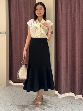「TRUDEA（トルディア）のアイテム」を使った、ASTORIA ODIER（アストリア オディール）さん（レディース・163cm）の夏コーディネート