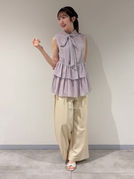 「ラベンダー」｜ASTORIA ODIER（アストリア オディール）さん（レディース・155cm）の春コーディネート