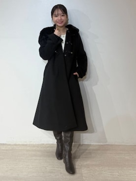 「アイテム（ダッフルコート）」を使った、ASTORIA ODIER（アストリア オディール）さん（レディース・156cm）の冬コーディネート