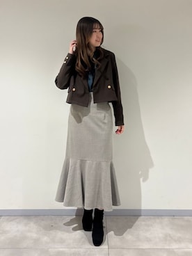 「アイテム（ブーツ、その他）」を使った、ASTORIA ODIER（アストリア オディール）さん（レディース・161cm）の冬コーディネート