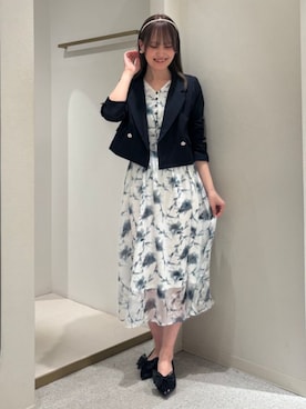 「花柄ワンピース」｜ASTORIA ODIER（アストリア オディール）さん（レディース・159cm）の春コーディネート