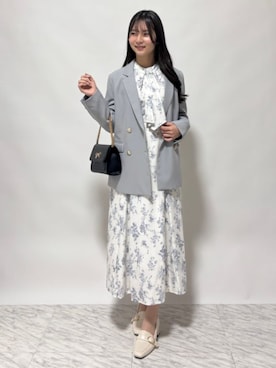「花柄ワンピース」｜ASTORIA ODIER（アストリア オディール）さん（レディース・160cm）の春コーディネート