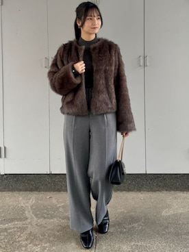 「TRUDEA（トルディア）のアイテム」を使った、ASTORIA ODIER（アストリア オディール）さん（レディース・160cm）の冬コーディネート