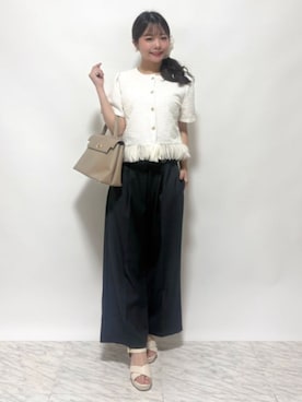 「TRUDEA（トルディア）のアイテム」を使った、ASTORIA ODIER（アストリア オディール）さん（レディース・156cm）の夏コーディネート