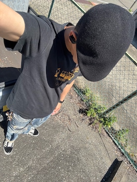 「アイテム（ハンチング/ベレー帽）」を使った、タンパンマンさん（メンズ・177cm）の夏コーディネート
