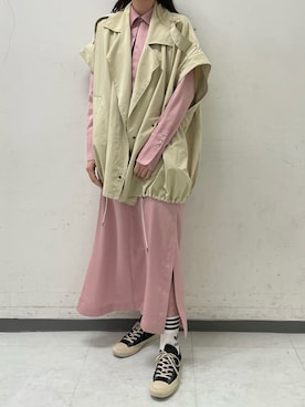 「ADAM ET ROPE'（アダムエロペ）のアイテム（トレンチコート）」を使った、k_yuさん（レディース・170cm）の春コーディネート