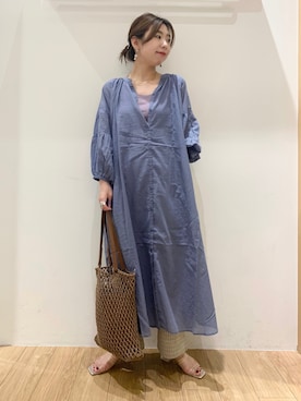 「ボイルワンピース」｜ゆいさん（レディース・160cm）の夏コーディネート