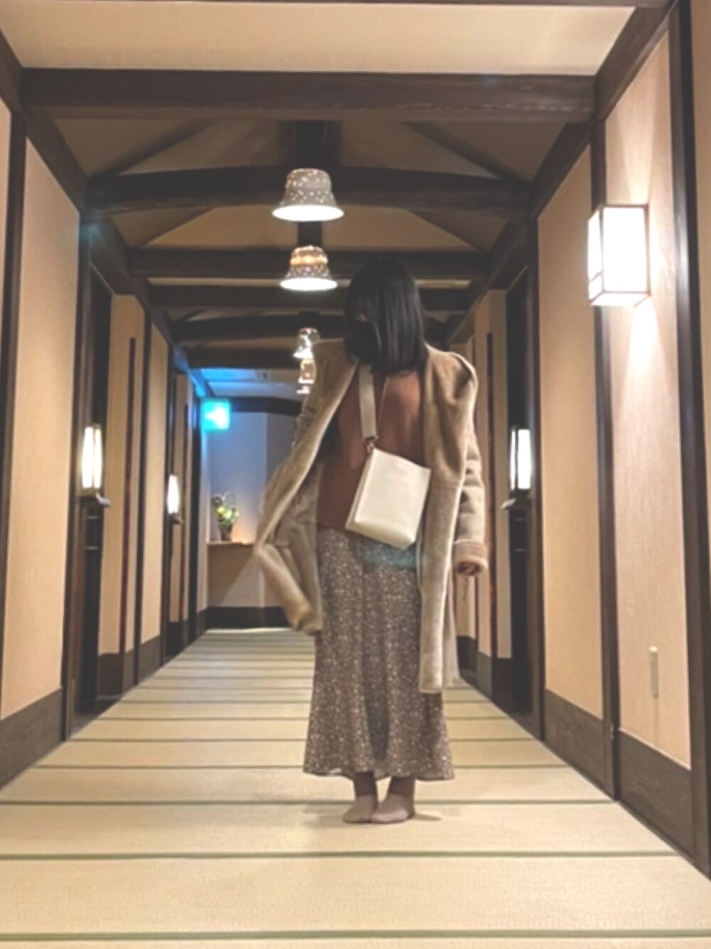 「おしゃれさんと繋がりたい、いいね、save、フォローお願いします🤑、オトナカジュアル、シンプルコーデ、プチプラ、低身長コーデ、ニット、ootd、きれいめカジュアル、冬」｜「しまむらのアイテム（スカート、ベージュ系）」を使った、盛り塩ねぇさんさん（レディース・154cm）の冬コーディネートの1枚目の写真