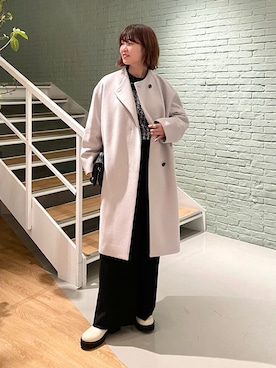 「インディヴィ」｜「アイテム（その他アウター）」を使った、INDIVI(SHOP STAFF)さん（レディース・159cm）の秋コーディネート