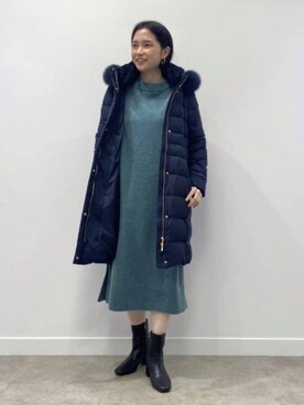 INDIVI(SHOP STAFF)さん（レディース・163cm）の冬コーディネート