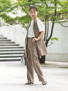 「Coming soon…」｜「アイテム（パンツ）」を使った、INDIVI(SHOP STAFF)さん（レディース・154cm）の夏コーディネート